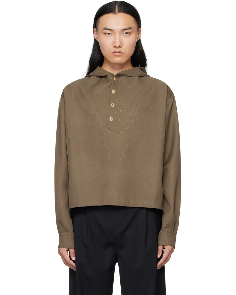 KIKO KOSTADINOV Brown Slatina Hoodie Sepia