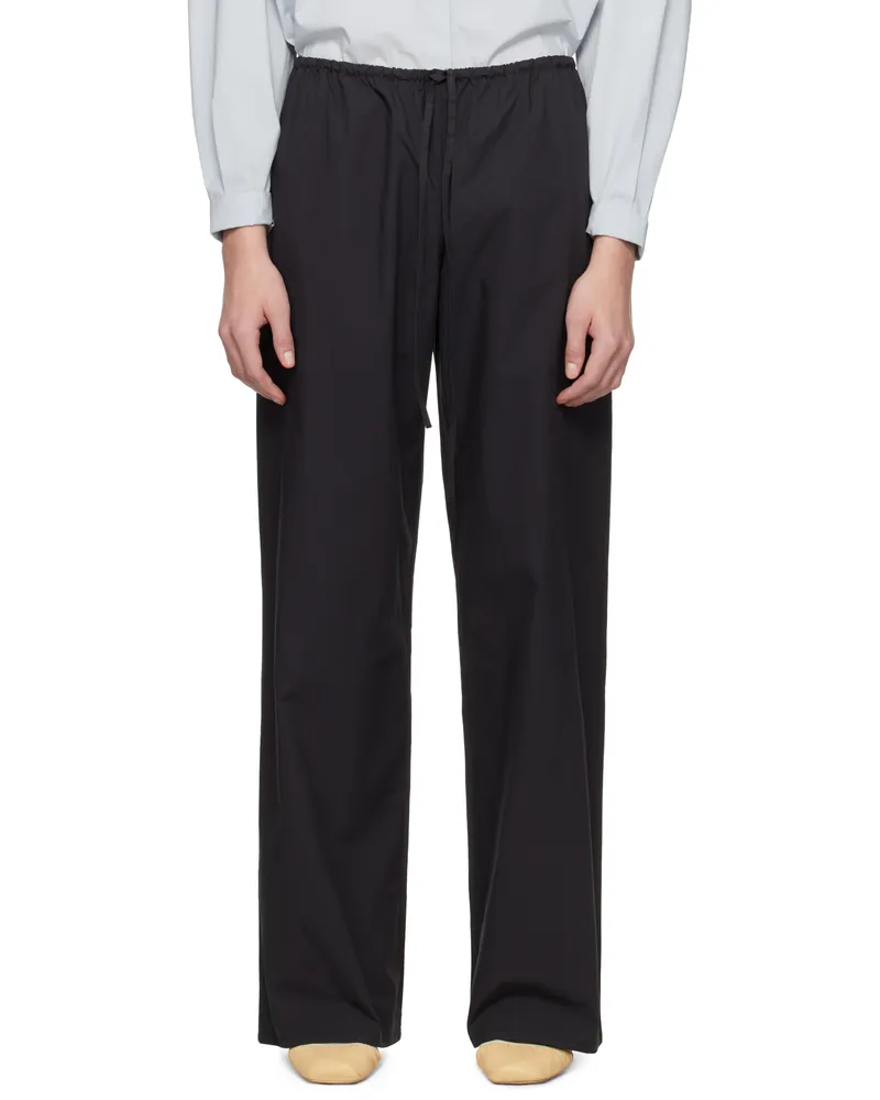 Matteau Black Drawcord Trousers Black