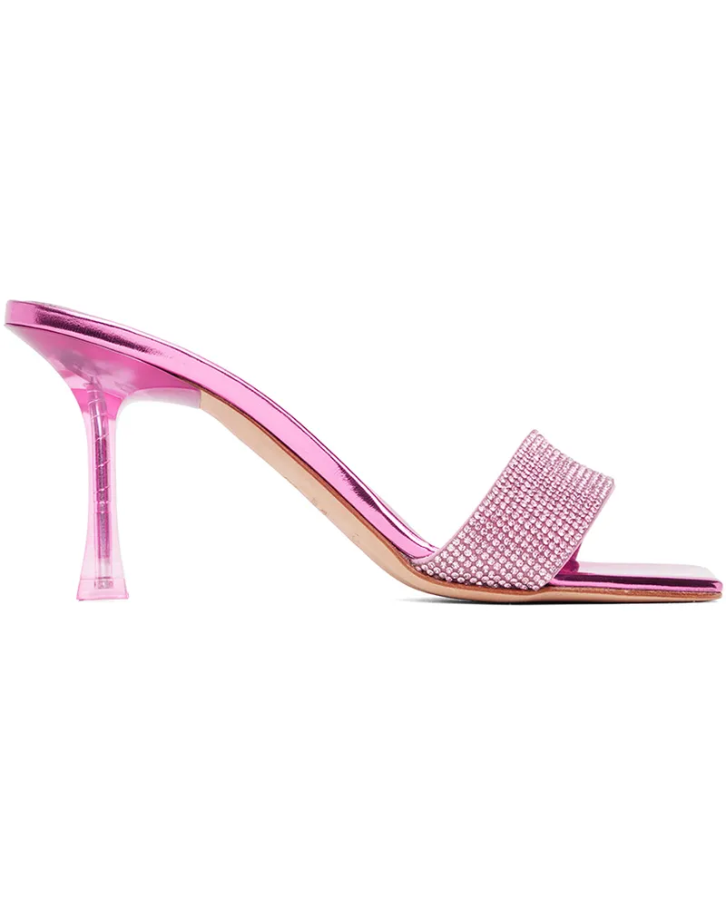 Magda Butrym Pink Crystal Heeled Sandals Pink