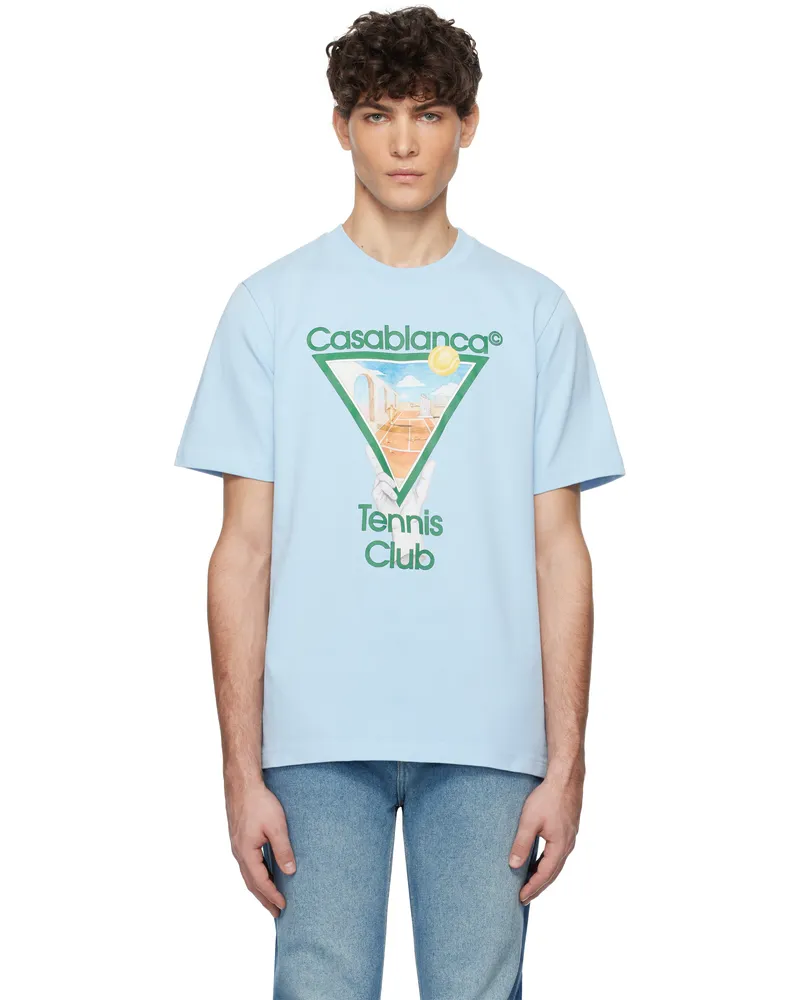 Casablanca Paris Blue Metaphysical Tennis Icon T-shirt Light