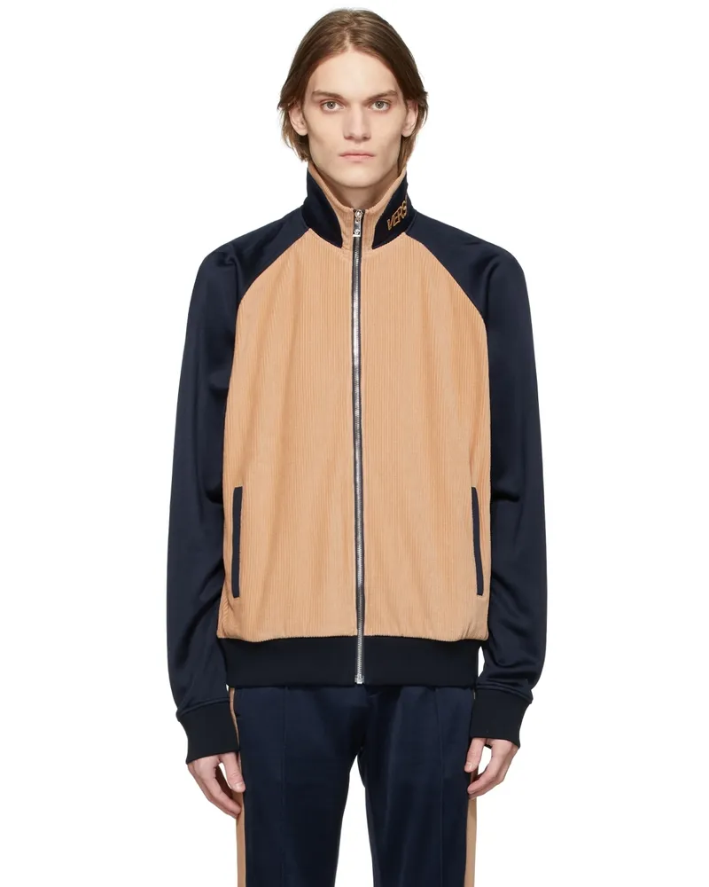 Versace Navy & Beige Logo Sweatshirt 2u850