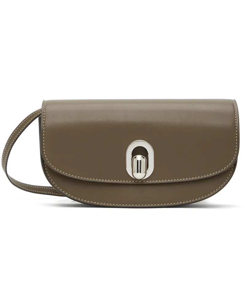 SAVETTE Brown Tondo Crescent Bag 021