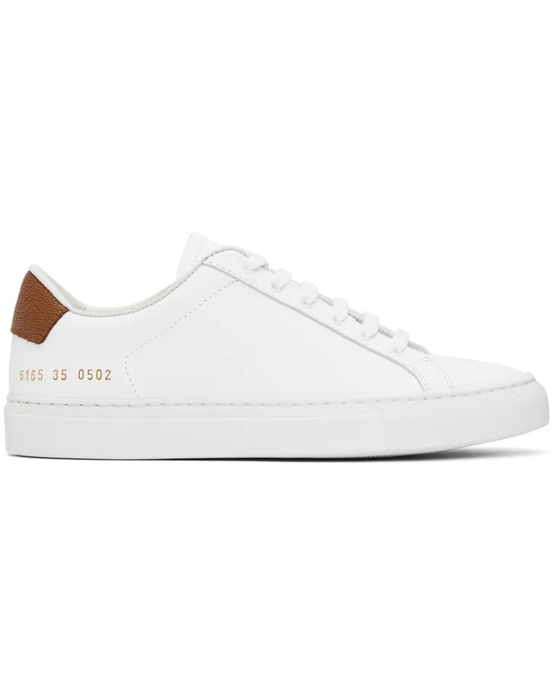 Common Projects White Retro Classic Sneakers 0502