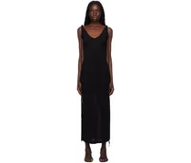 Black Twisted Midi Dress
