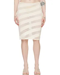 GIMAGUAS White Zebara Midi Skirt White