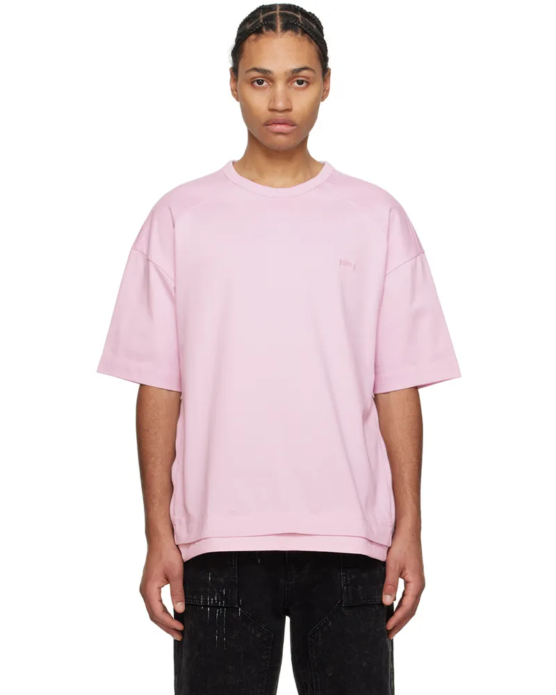 JUUN.J Pink Side Zip T-Shirt Y