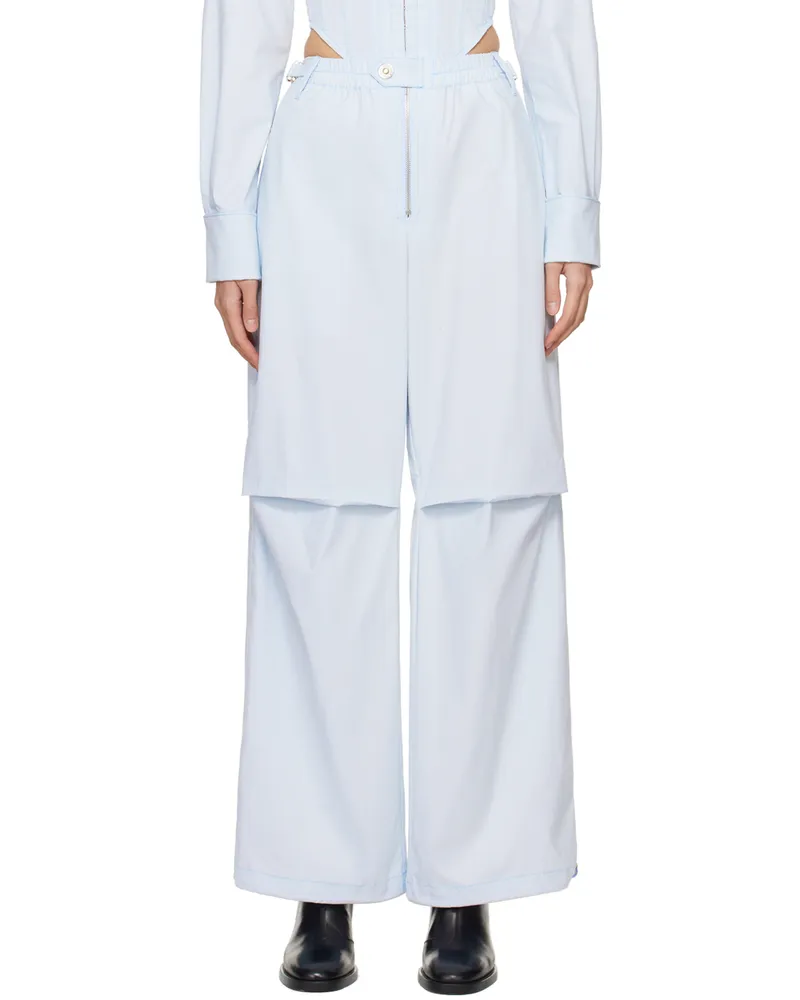Dion Lee Blue Flight Trousers Steam