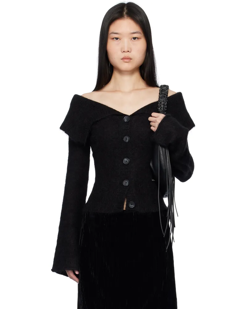 Holzweiler Black Off Shoulder Cardigan 1051