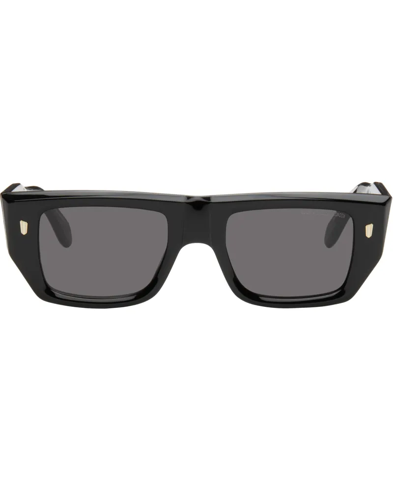 Cutler and Gross Black 1413 Rectangle Sunglasses