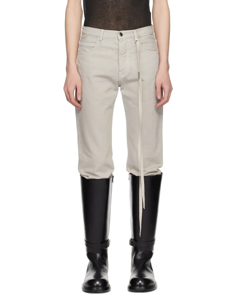 Ann Demeulemeester Beige Govaart Jeans Clay