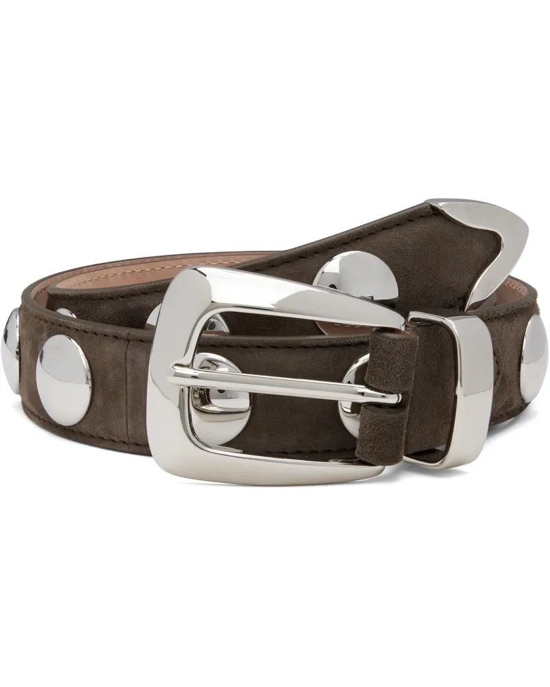 KHAITE Taupe Benny Stud Belt 893