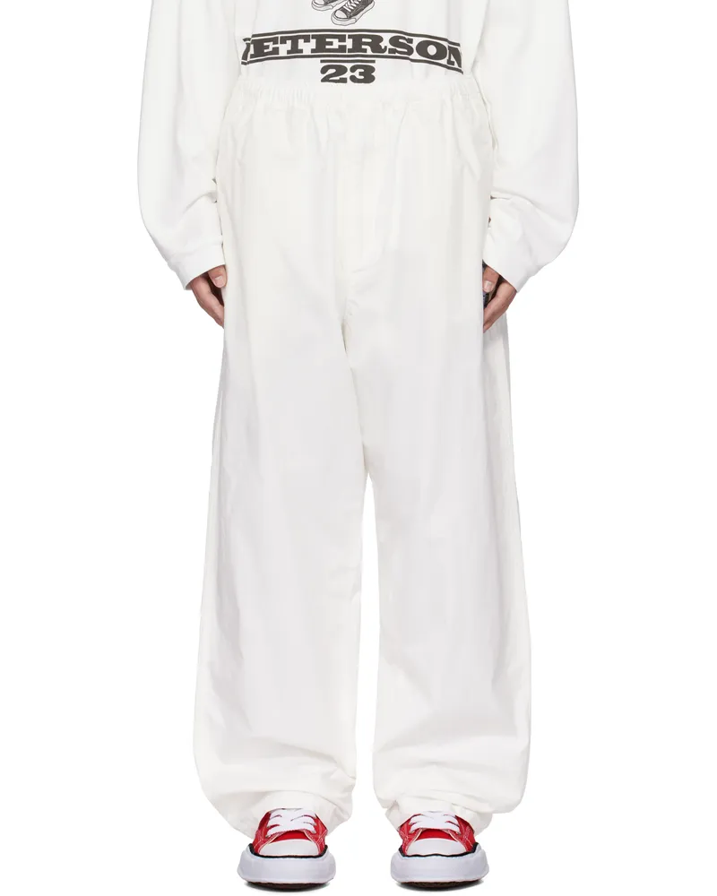 MIHARAYASUHIRO White Light Oxford Easy Trousers White