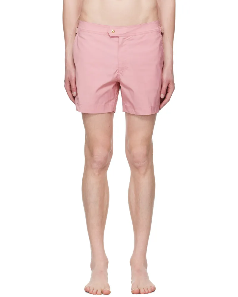 Tom Ford Pink Poplin Swim Shorts Confetti