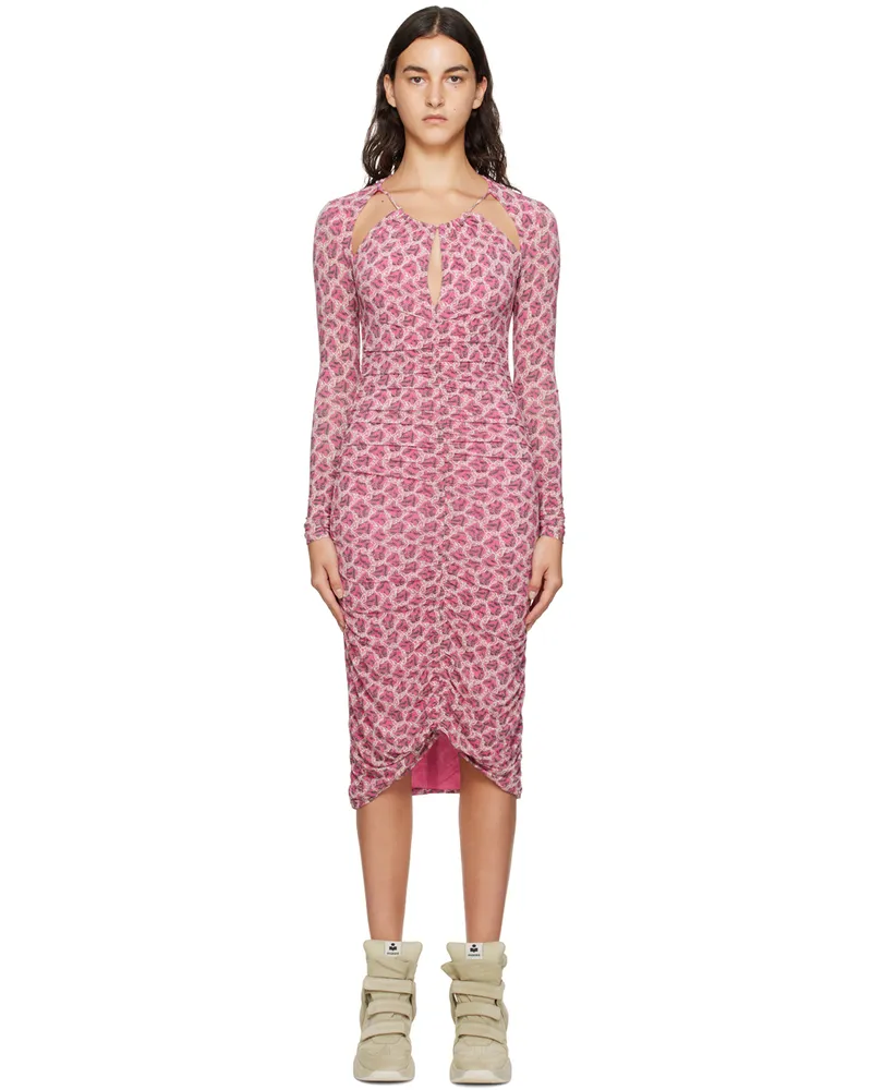 Isabel Marant Pink Logane Midi Dress 40fa