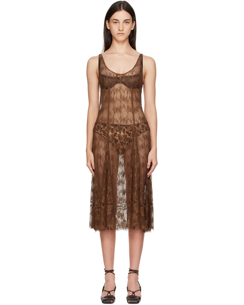 Collina Strada Brown Pamela Maxi Dress Earth
