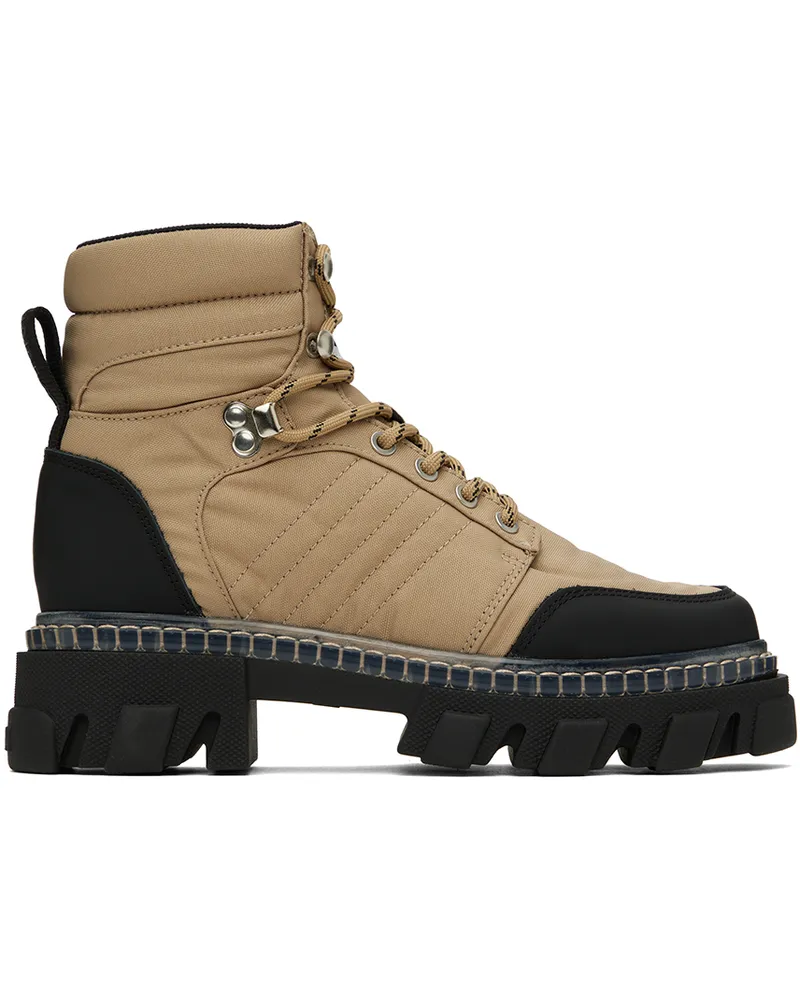 Ganni Beige Cleated Hiking Boots 177