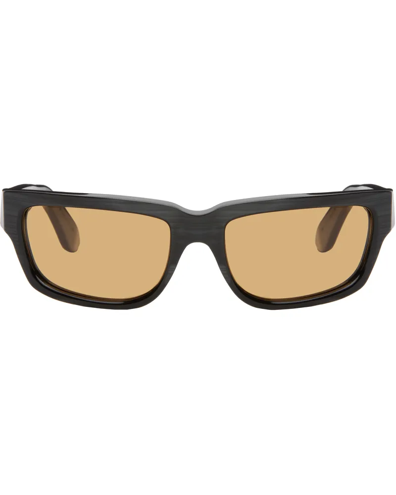 RETROSUPERFUTURE Black & Gray Thelonius Sunglasses Fiammato
