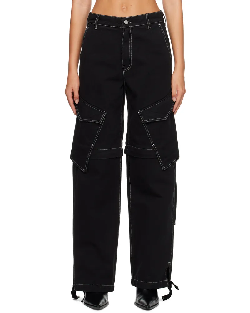 Dion Lee Black Parachute Jeans Black