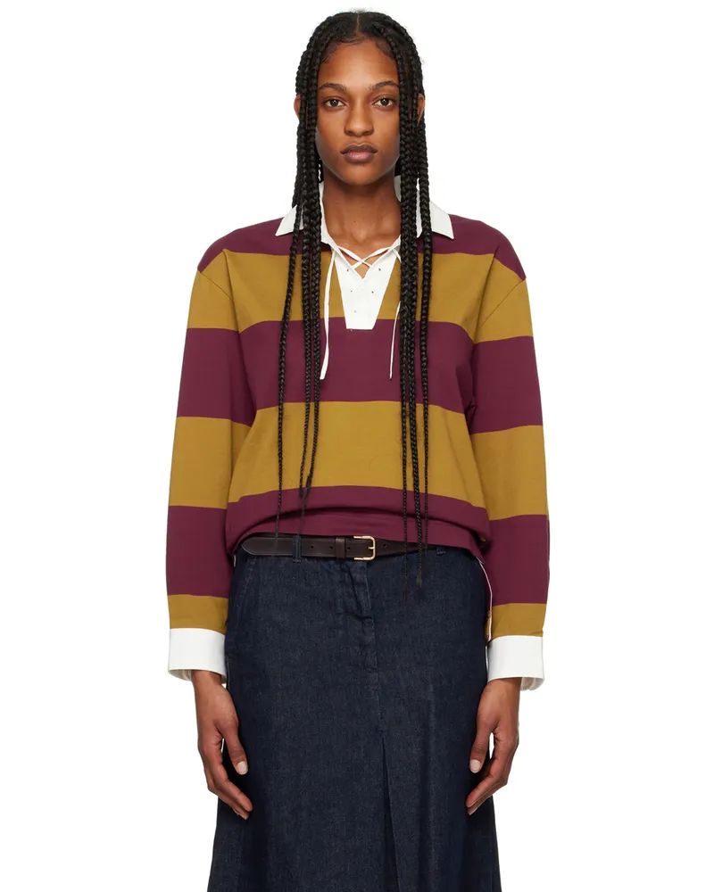 Dries van Noten Tan & Red Striped Polo 203
