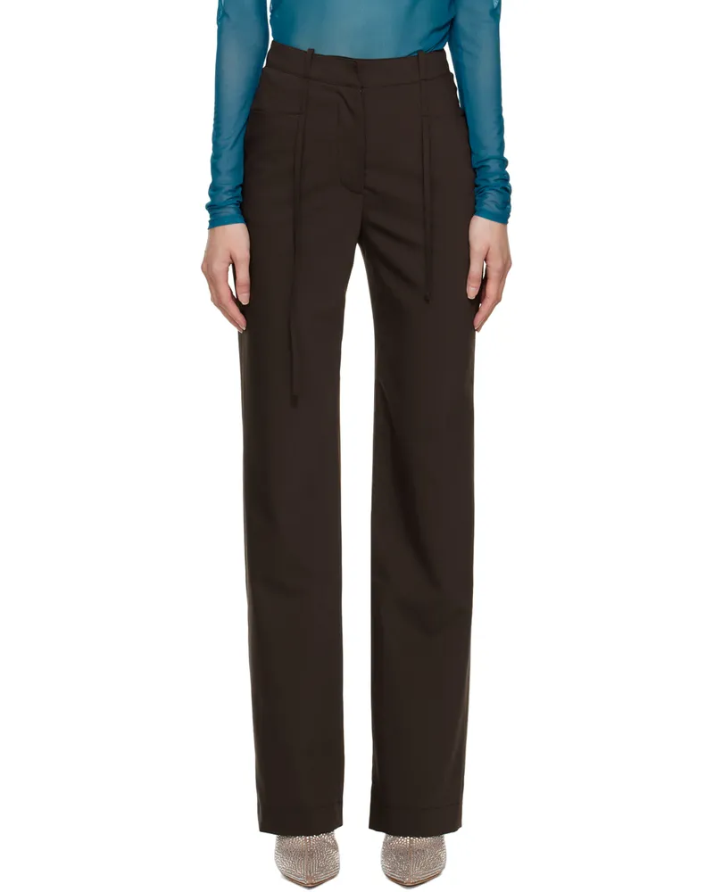 ioannes Brown Elsa Trousers Ganache