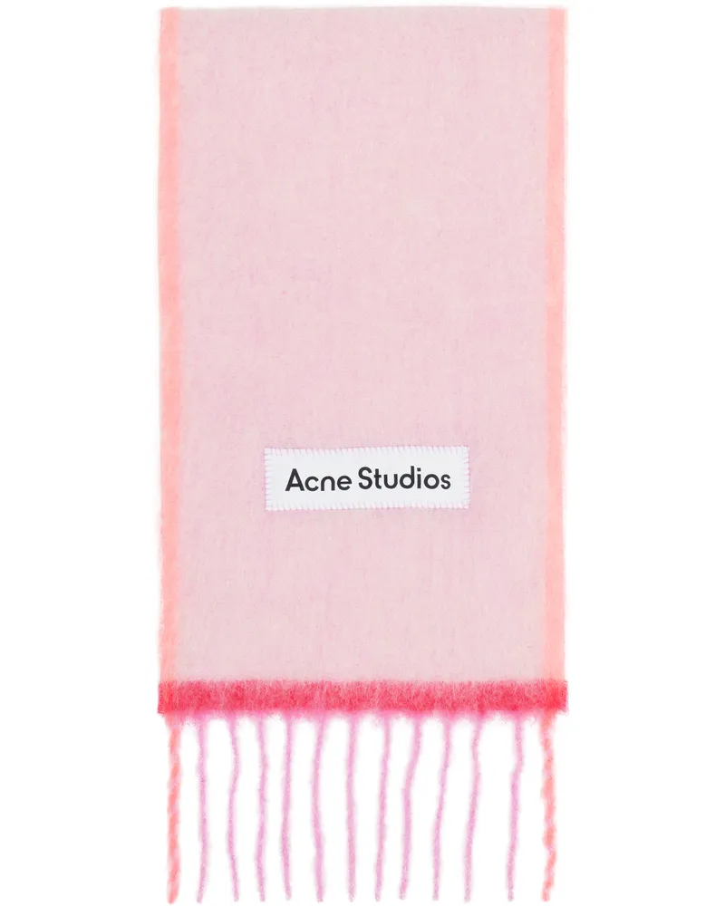 Acne Studios Pink Narrow Wool Mohair Scarf 415