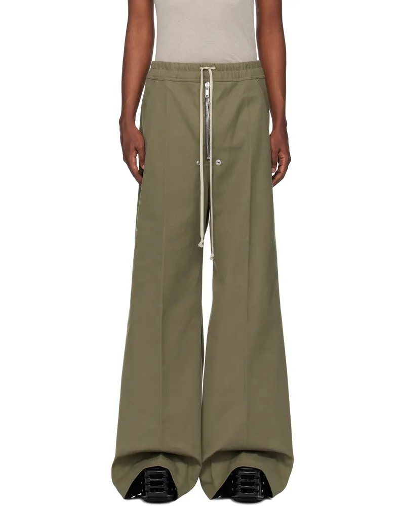 Rick Owens Khaki Wide Bela Trousers 65