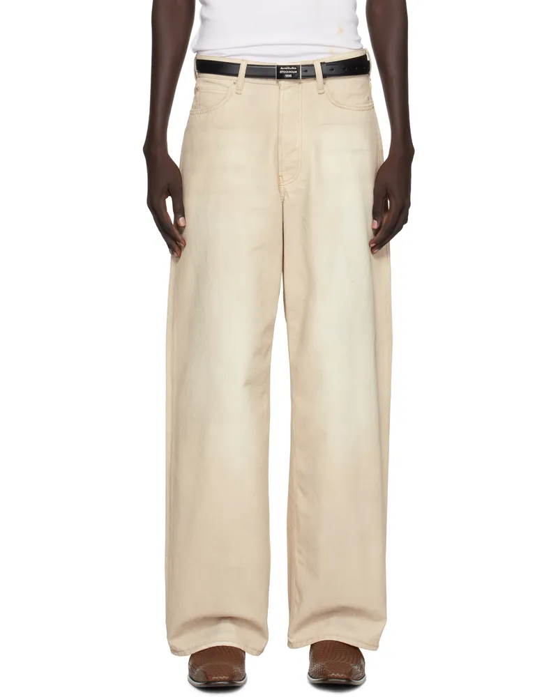Acne Studios Beige Loose Fit 1981 Jeans Ae0