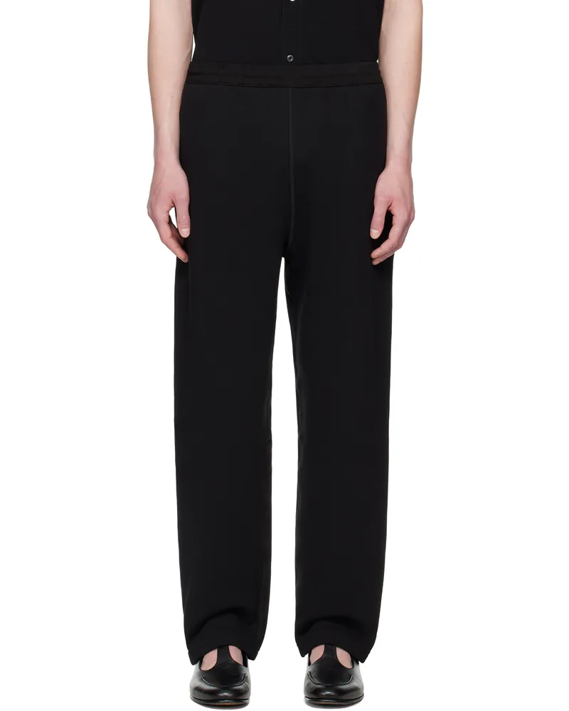 Lady White Co. Black Woven WB Sweatpants Black