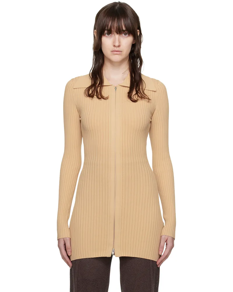 Nanushka Beige Mardi Cardigan Desert