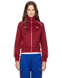 Wales Bonner Burgundy Shine Track Jacket Burgundy