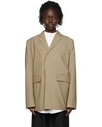 Bianca Saunders Khaki Pull Over Suit Blazer Khaki