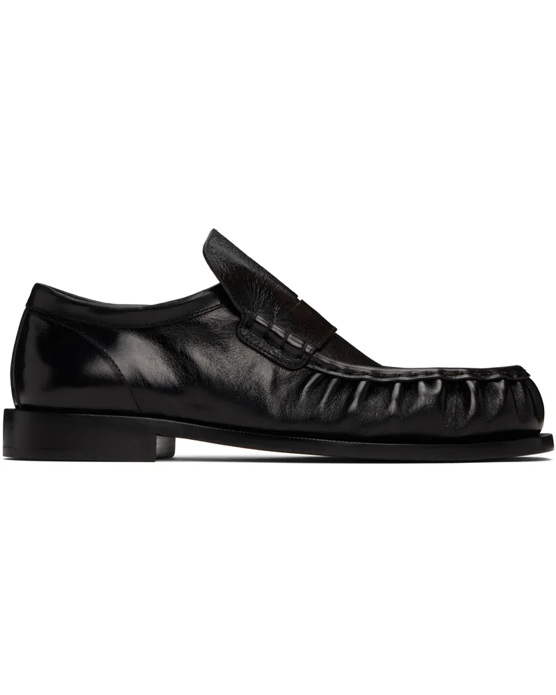 Dries van Noten Black Leather Loafers 900