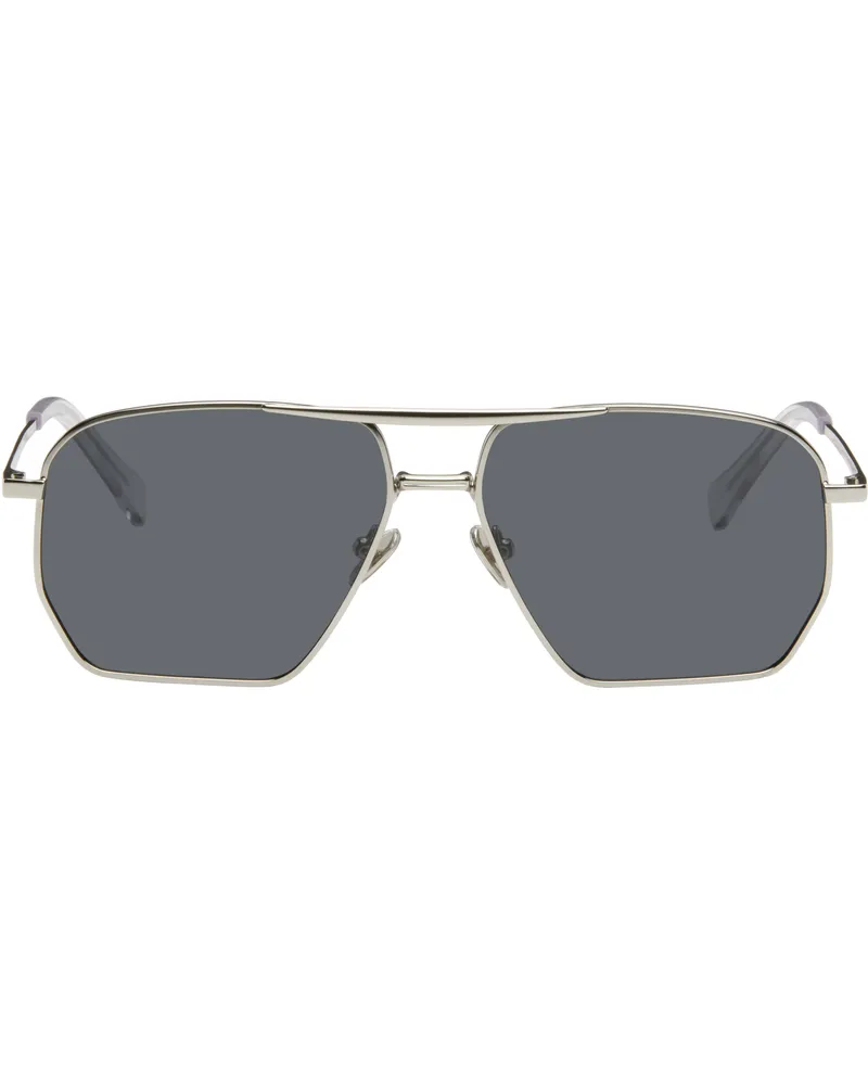 COPERNI Silver Aviator Sunglasses Silver-black