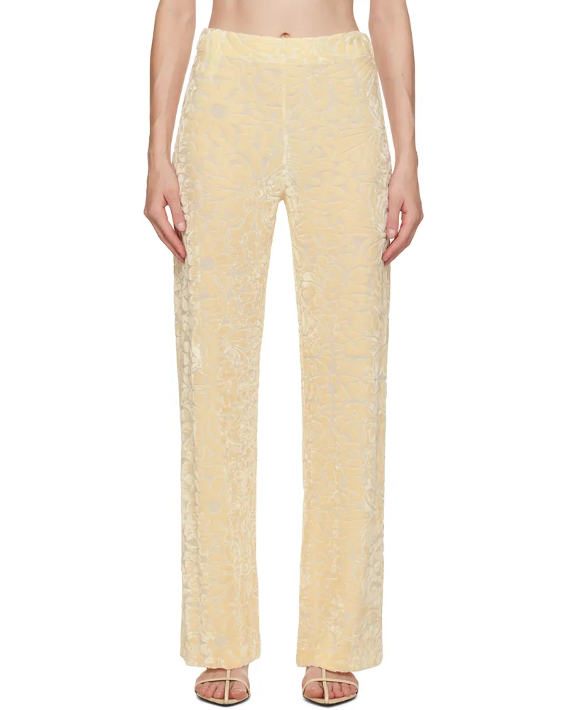Jil Sander Off-White Flocked Trousers 280