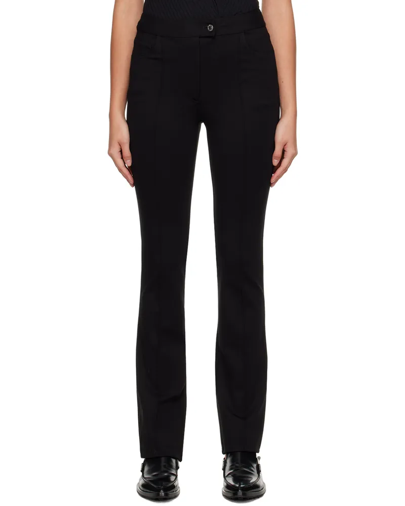 Helmut Lang Black Slit Trousers Black