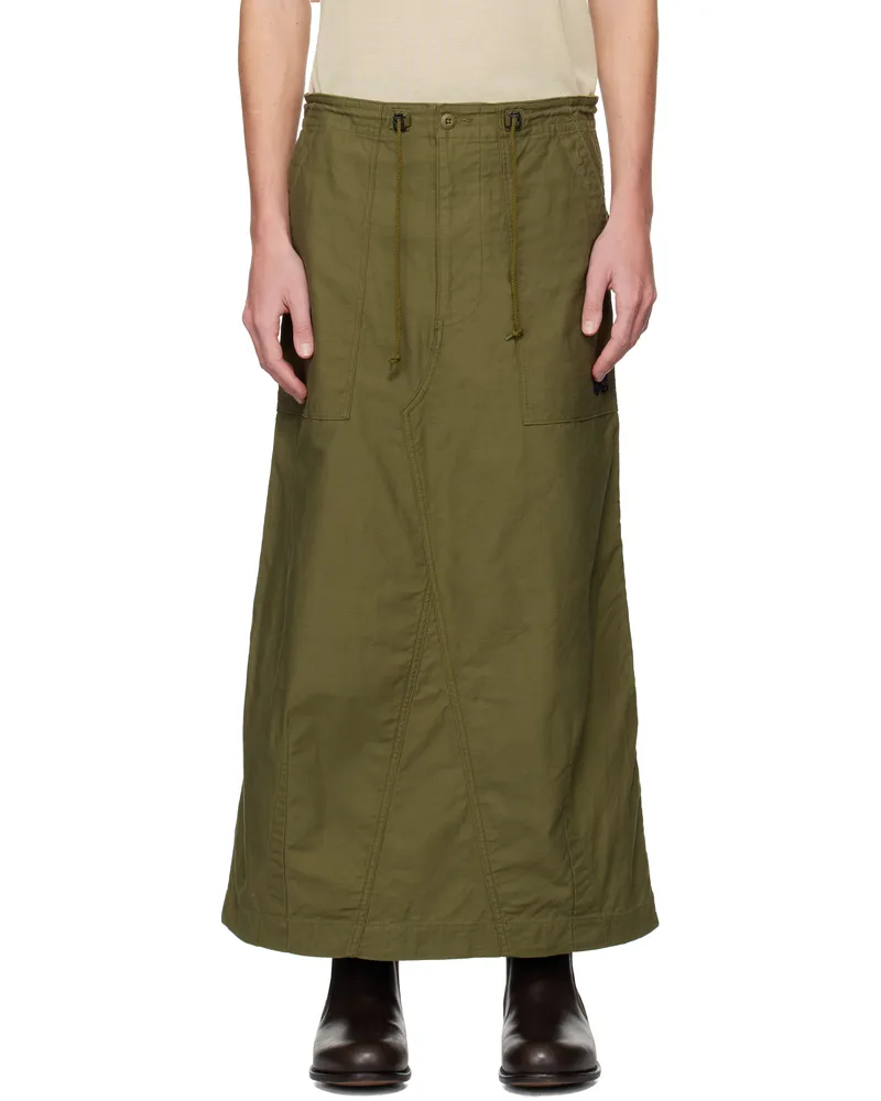 NEEDLES Khaki String Fatigue Skirt B-olive