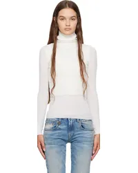 R13 Off-White Layered Vest & Sweater Set Ecru