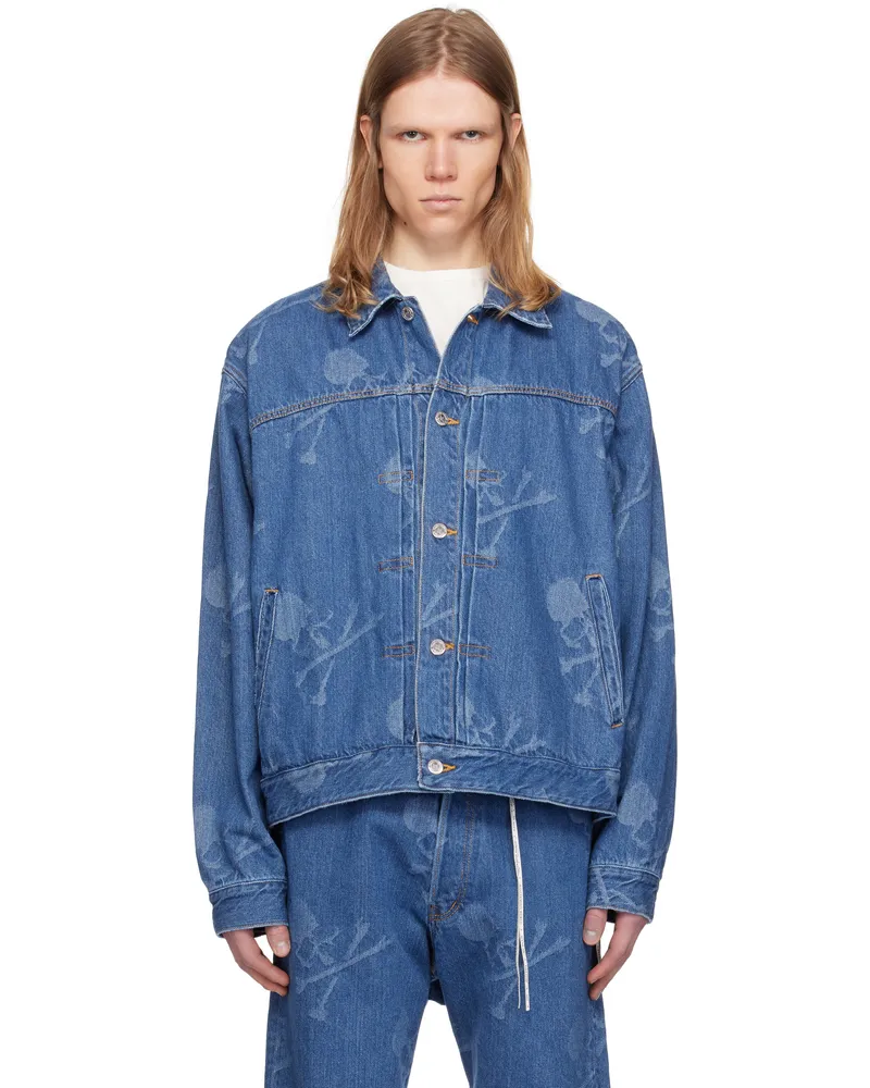 Mastermind World Blue Monogram Denim Jacket Indigo
