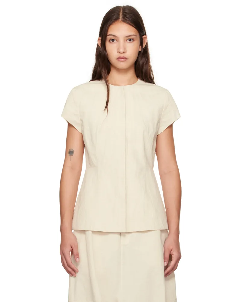 Lauren Manoogian Off-White New Structure Bodice Blouse N01