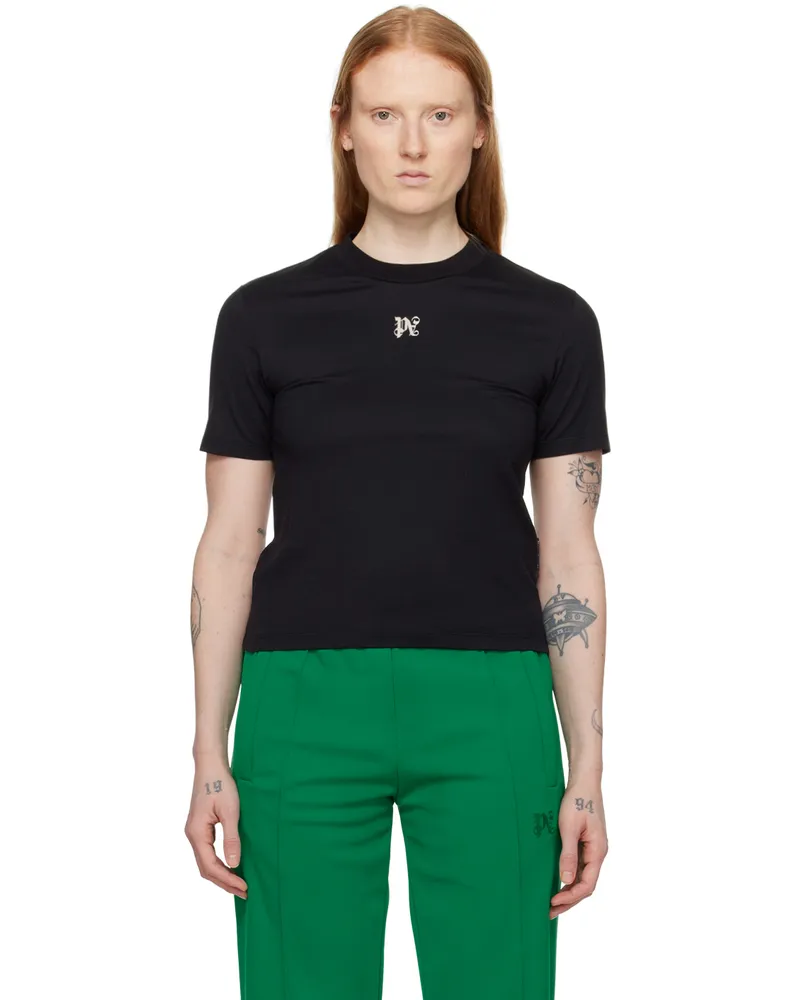 Palm Angels Black Monogram T-Shirt Black
