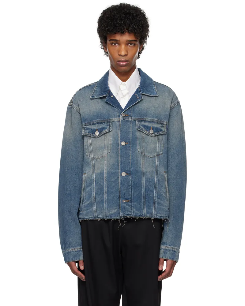 Maison Margiela Blue Raw Edge Denim Jacket 994