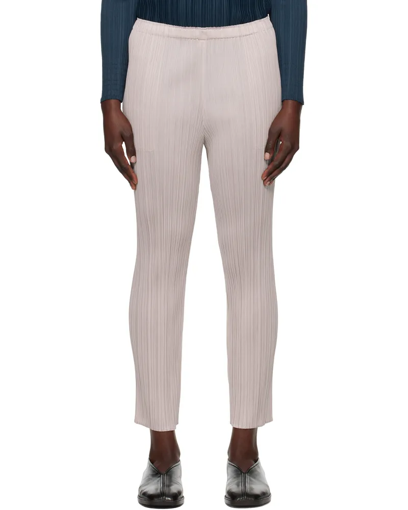 Issey Miyake Gray New Colorful Basics 4 Trousers 42