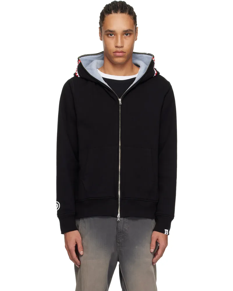 BAPE Black 2nd Shark Full Zip Hoodie Blk-black