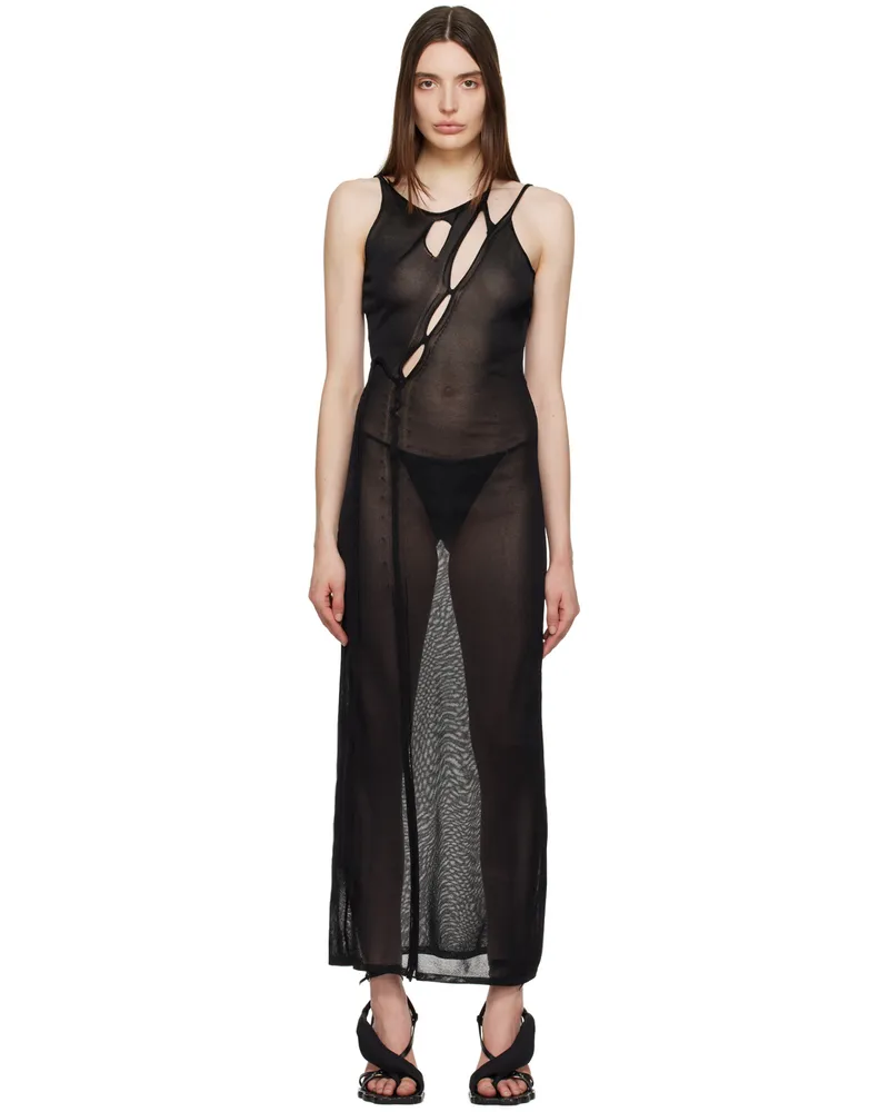 OTTOLINGER Black Strappy Maxi Dress Black