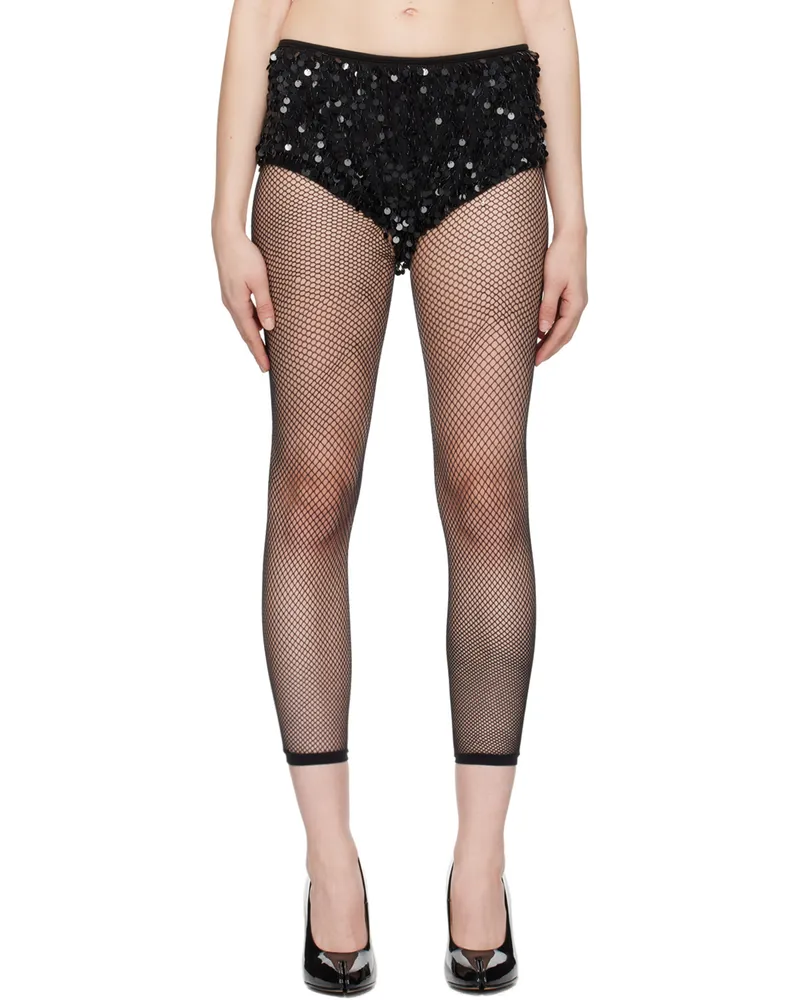 Maison Margiela Black Sequin Shorts 962