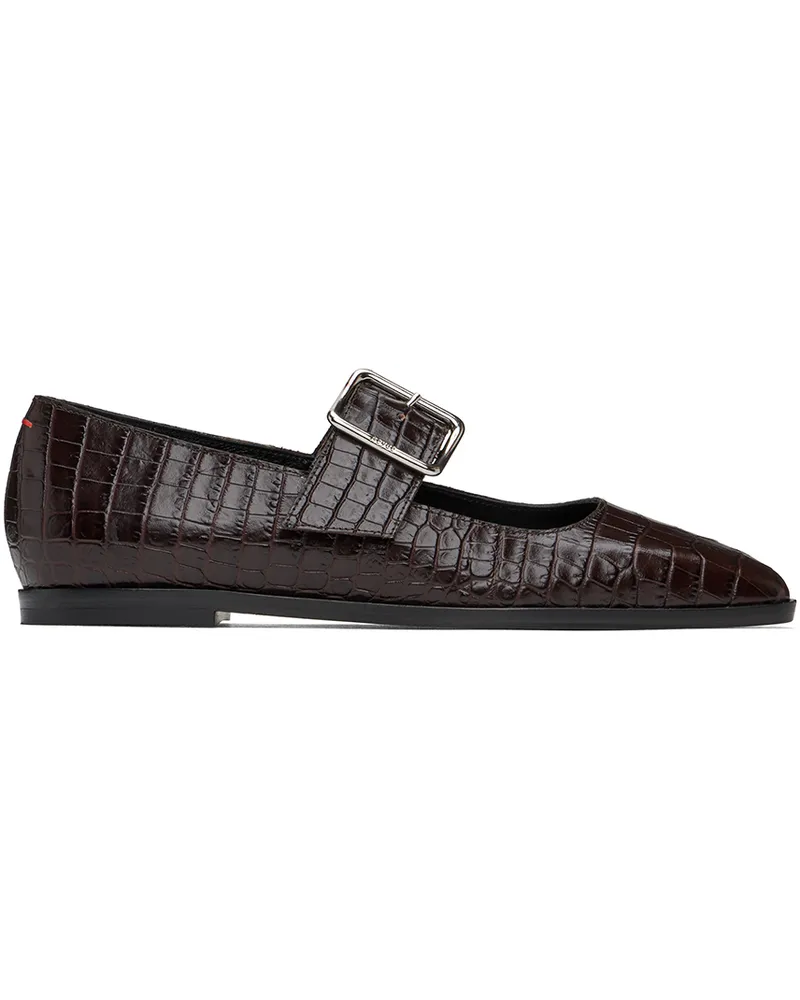aeyde Brown Sunny Ballerina Flats Moka