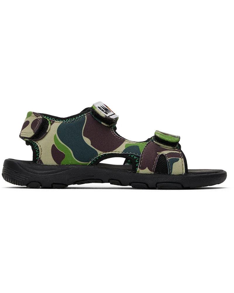 BAPE Kids Khaki ABC Baby Milo Sandals Green