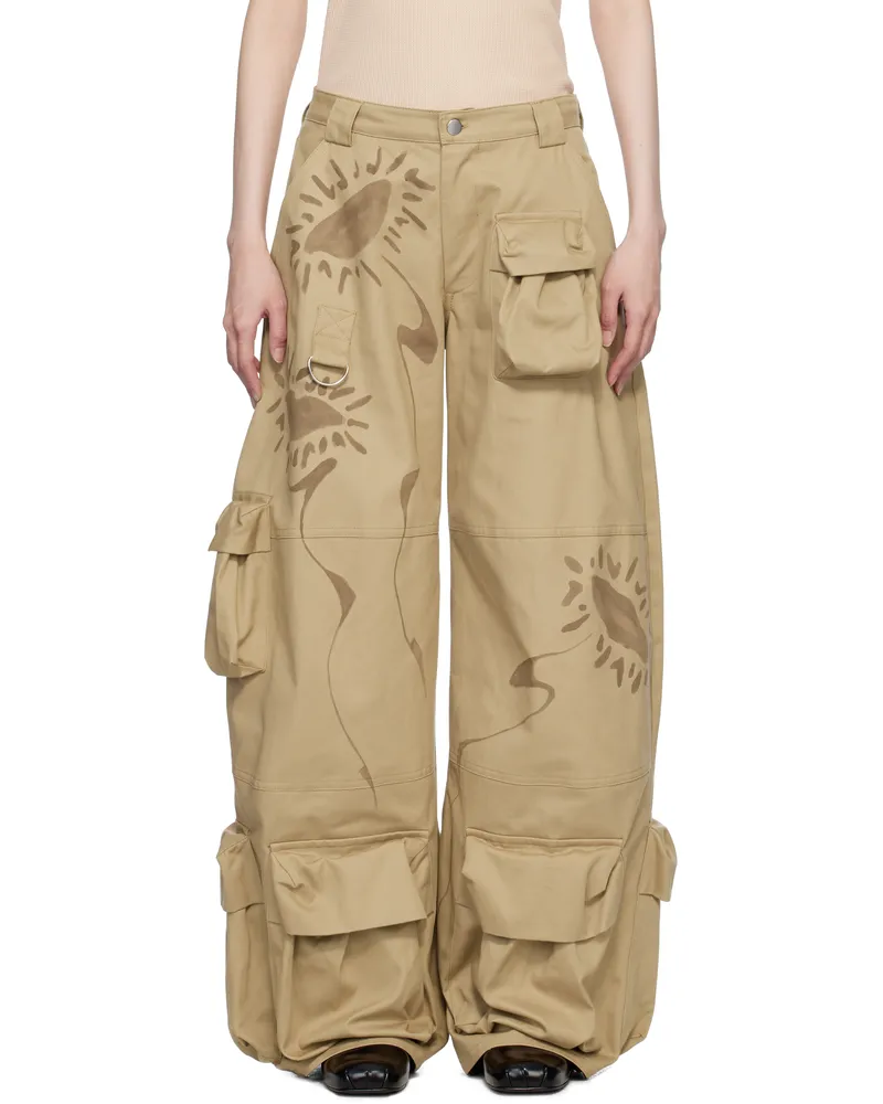 Collina Strada Beige Garden Cargo Pants Sand