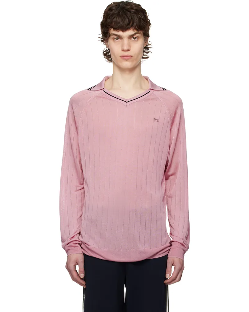 Wales Bonner Pink Roots Polo Pink