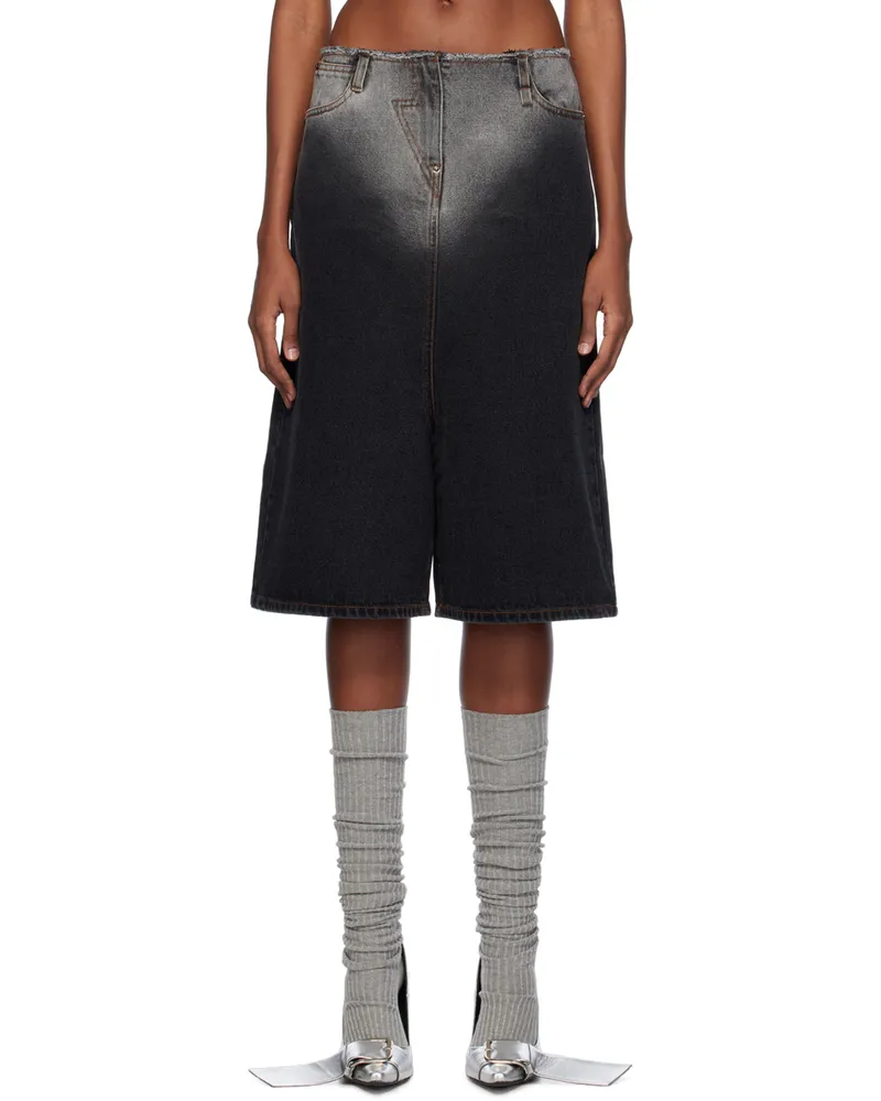 pushBUTTON Black Five-Pocket Denim Shorts Black